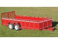 Red 18ft Utility trailer w/ solid sides 