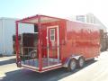 20ft Red Concession BBQ Trailer w/ Porch