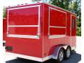 16ft Red Flat Front Concession Trailer