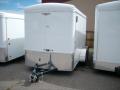 White Flat Front 12ft Tandem Axle Enclosed Trailer