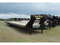 Black 40ft Flatbed Gooseneck Trailer w/Treated Lumber Decking