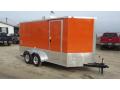 14ft Orange Motorcycle Trailer w/Electrical Package