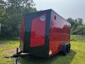 A&R Economy Cargo Trailers 7X14TA RED POLYCOR BLACKOUT Cargo / Enclosed Trailer
