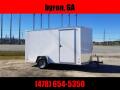Covered Wagon Trailers 6x12 Ramp door gold Series White Enclosed Cargo Trailer