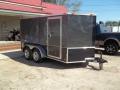 7x12 grey w blk ATP enclosed motorcycle trailer