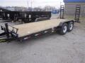 18FT BUMPER PULL WITH BLACK STEEL FRAME AND PT DECK