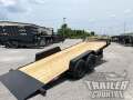 7' x 20' Heavy Duty Bumper Pull Wood Deck Tilt Trailer.