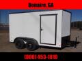  Covered Wagon Trailers 7x12 White Blackout Electric Package Ramp door Enclosed Cargo Trailer