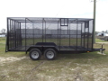 16ft Trash Trailer w/Tall Expanded Metal Sides