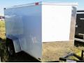 8ft White Motorcycle Trailer w/D-Rings