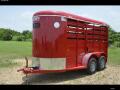 RED 14FT BP LIVESTOCK TRAILER