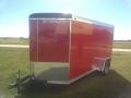 12ft   Enclosed  Trailer with V-Nose-Red
