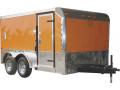 14ft Tandem Axle Enclosed Trailer-Orange