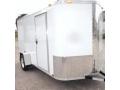 White V-Nose 10ft Enclosed Trailer with Ramp