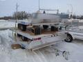 10 ft Tilt Snowmobile Trailer w/Tie Downs and Salt Shield