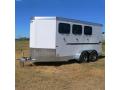 3 Horse Bumper Pull Trailer with Feed Doors ,Floor and Kick Mats 