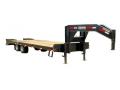     25+5ft Dual Axle Gooseneck  Dovetail w/Double Hinged Spring Assist Fold Over Ramps