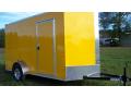 YELLOW V-NOSE 12FT CARGO/MOTORCYCLE TRAILER