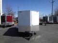 White 16ft v-nose cargo trailer Barn Doors