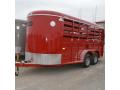 14ft Livestock Bumper Pull-Red