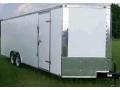 18FT WHITE ENCLOSED TRAILER WITH V-NOSE