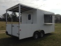 White 18ft BBQ Concession Trailer w/Electrical Package