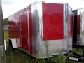 RED 14FT CARGO TRAILER WITH REAR RAMP