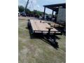 22ft Equipment Trailer Black w/Stand up Ramps