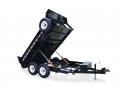 14ft Black Low Profile Dump Trailer with Ramps