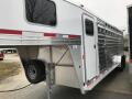 24ft GN White Livestock Trailer with Double Rear Doors