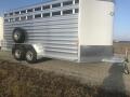 Aluminum and White 16ft Bumper Pull Livestock Trailer