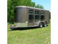 Charcoal Bumper Pull Steel 3 Horse Trailer