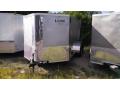 14FT ENCLOSED TRAILER TANDEM AXLE-TWO TONE SILVER/BLACK