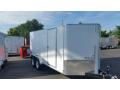 White 16ft v-nose cargo trailer