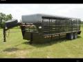 Black 24ft GN Tarp Top Cattle Trailer