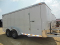 16ft White Flat Front Enclosed Cargo Trailer