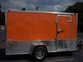 12ft Orange V-Nose Motorcycle Trailer