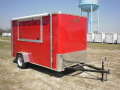 RED 6X12 CONCESSION TRAILER W/AWNING