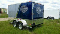 14FT MOTORCYCLE TRAILER WITH WRAP AROUND DIAMOND PLATING