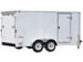 WHITE 16FT ENCLOSED CARGO WITH REAR RAMP