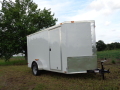 12FT SINGLE AXLE WHITE FLAT FRONT