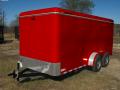  Red 16ft Flat Front Cargo Trailer 