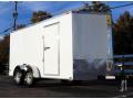 14FT WHITE CARGO TRAILER WITH REAR RAMP