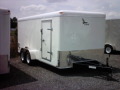12FT White Tandem Axle Trailer-flat Front