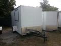 12ft White Flat Front SA Concession Trailer