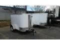 White 8ft enclosed cargo trailer-Drop Axle