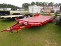 20FT RED STEEL FRAME OPEN AUTO TRAILER