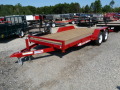 16ft RED OPEN AUTO TRAILER W/RAMPS