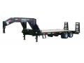  25FT OVER ALL FLATBED TRAILER W/RAMPS                                       