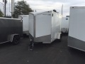 White 10ft v-nose single axle trailer